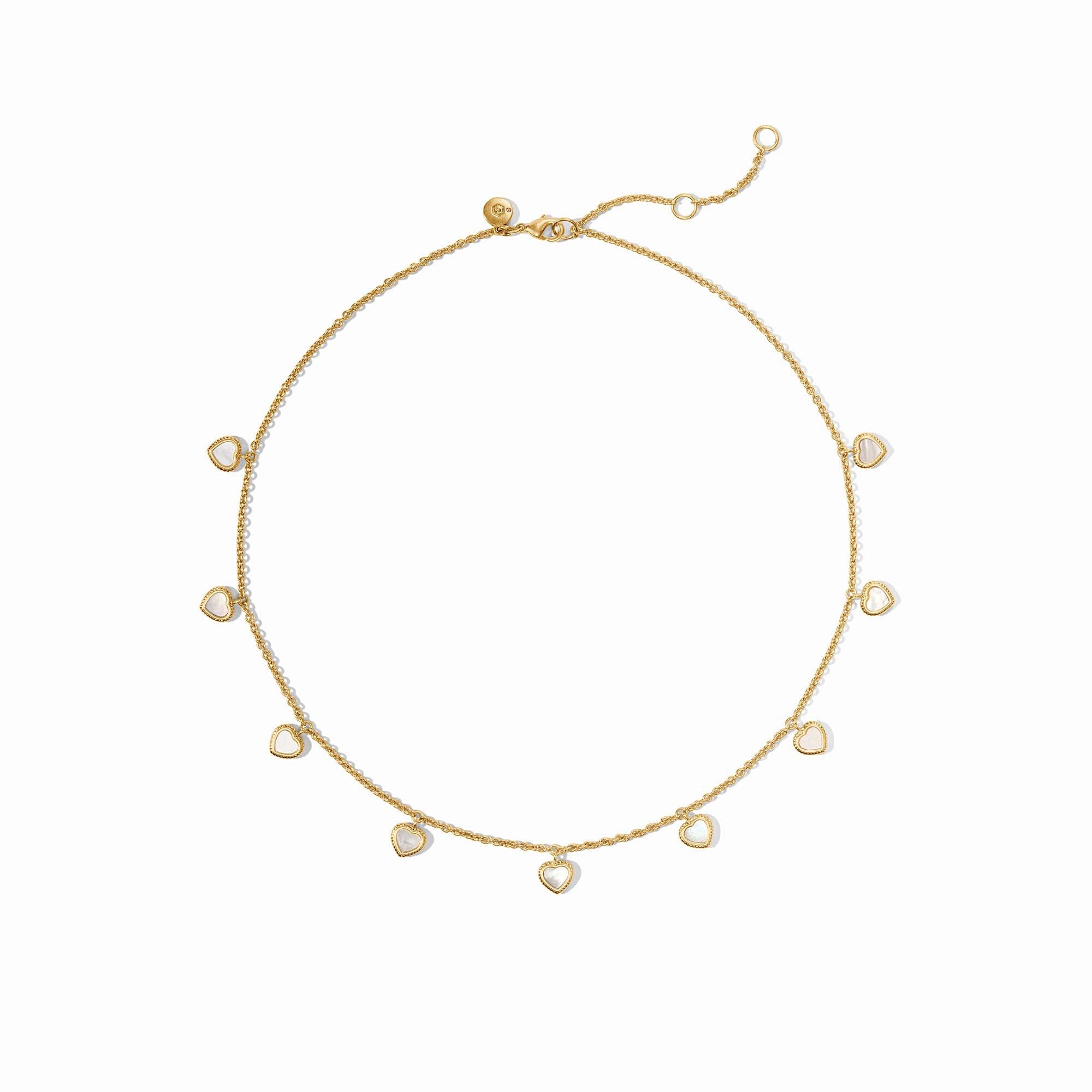Heart Pearl Delicate Charm Necklace
