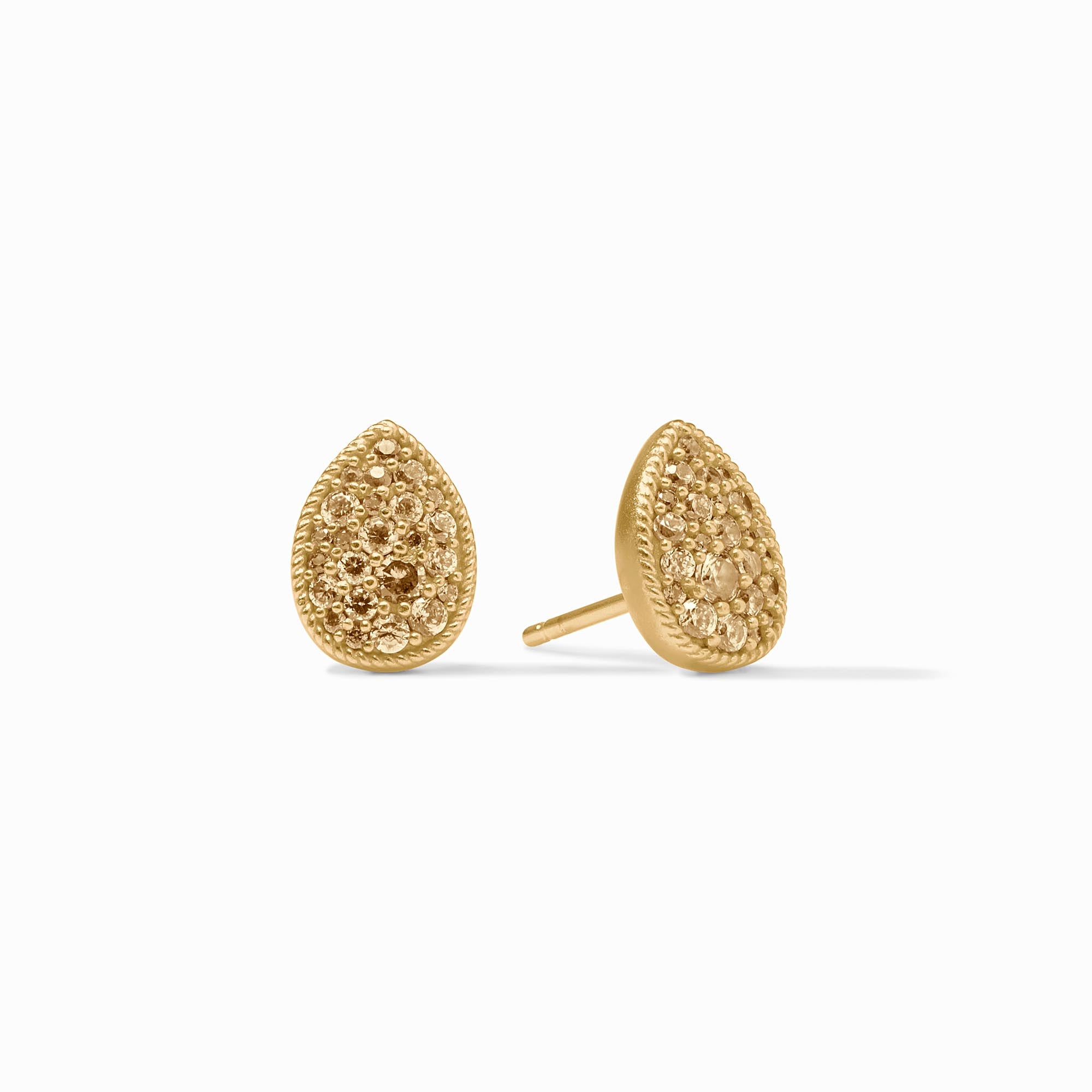 Pavé Teardrop Stud