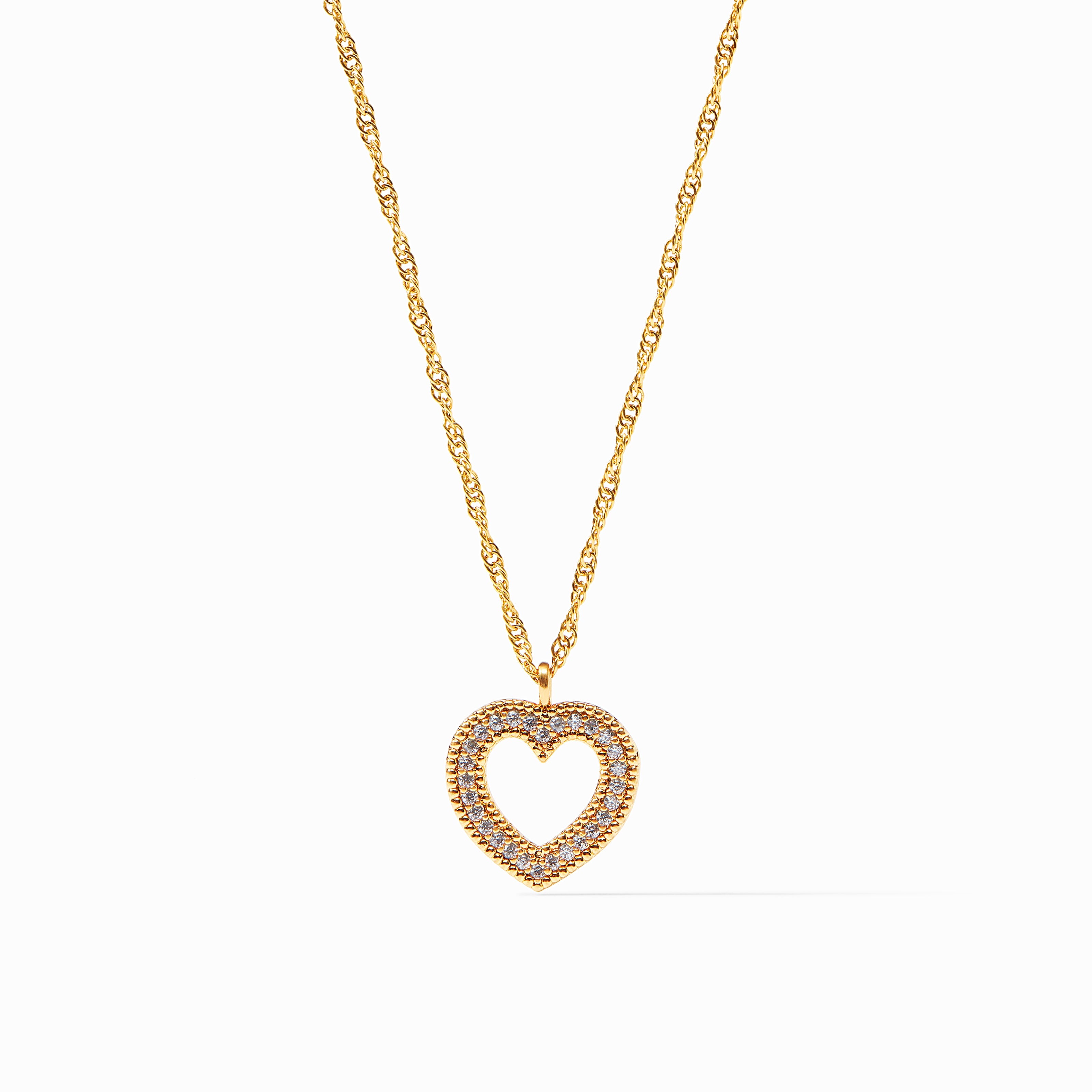 Esme Heart Pavé Solitaire Necklace