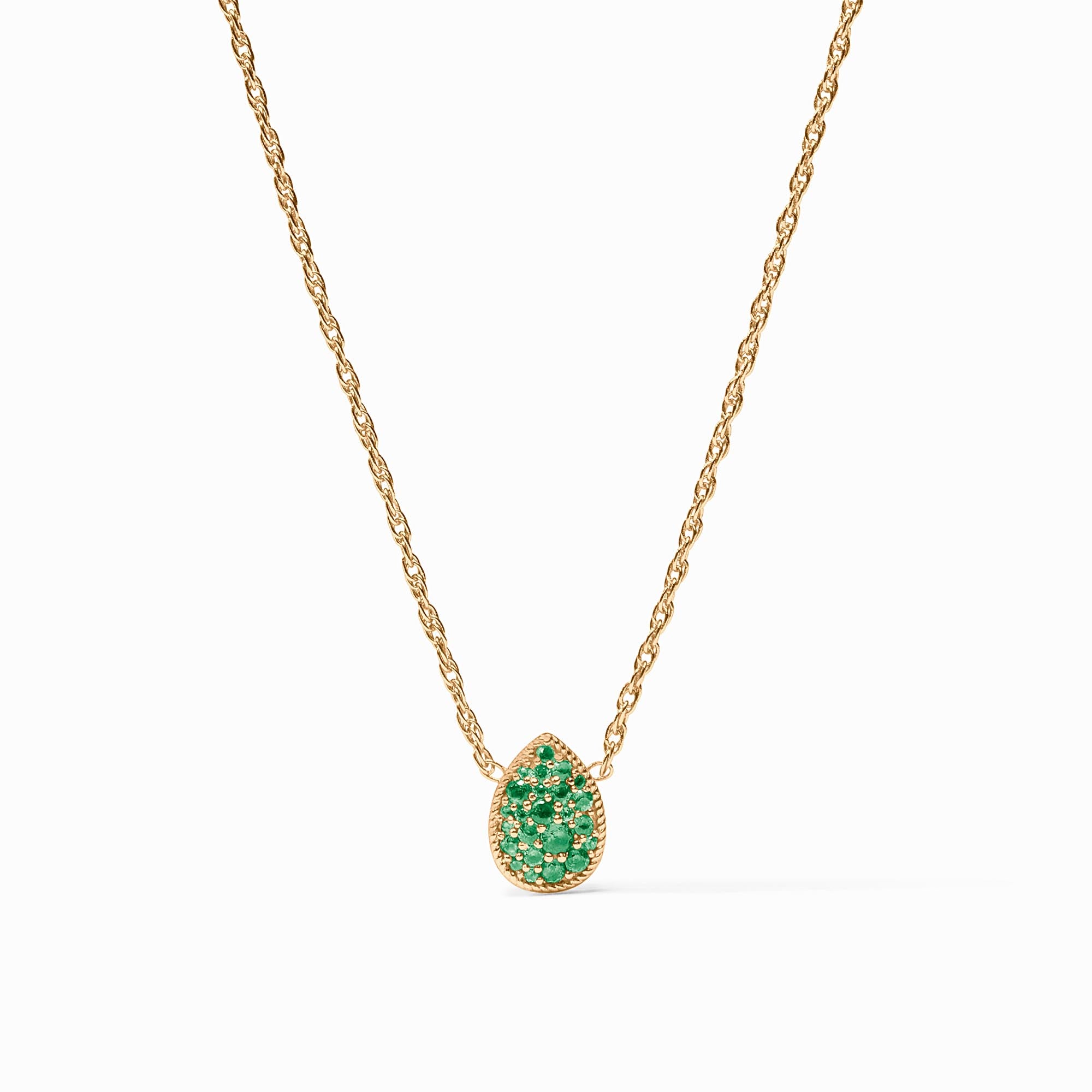 Pavé Teardrop Delicate Necklace