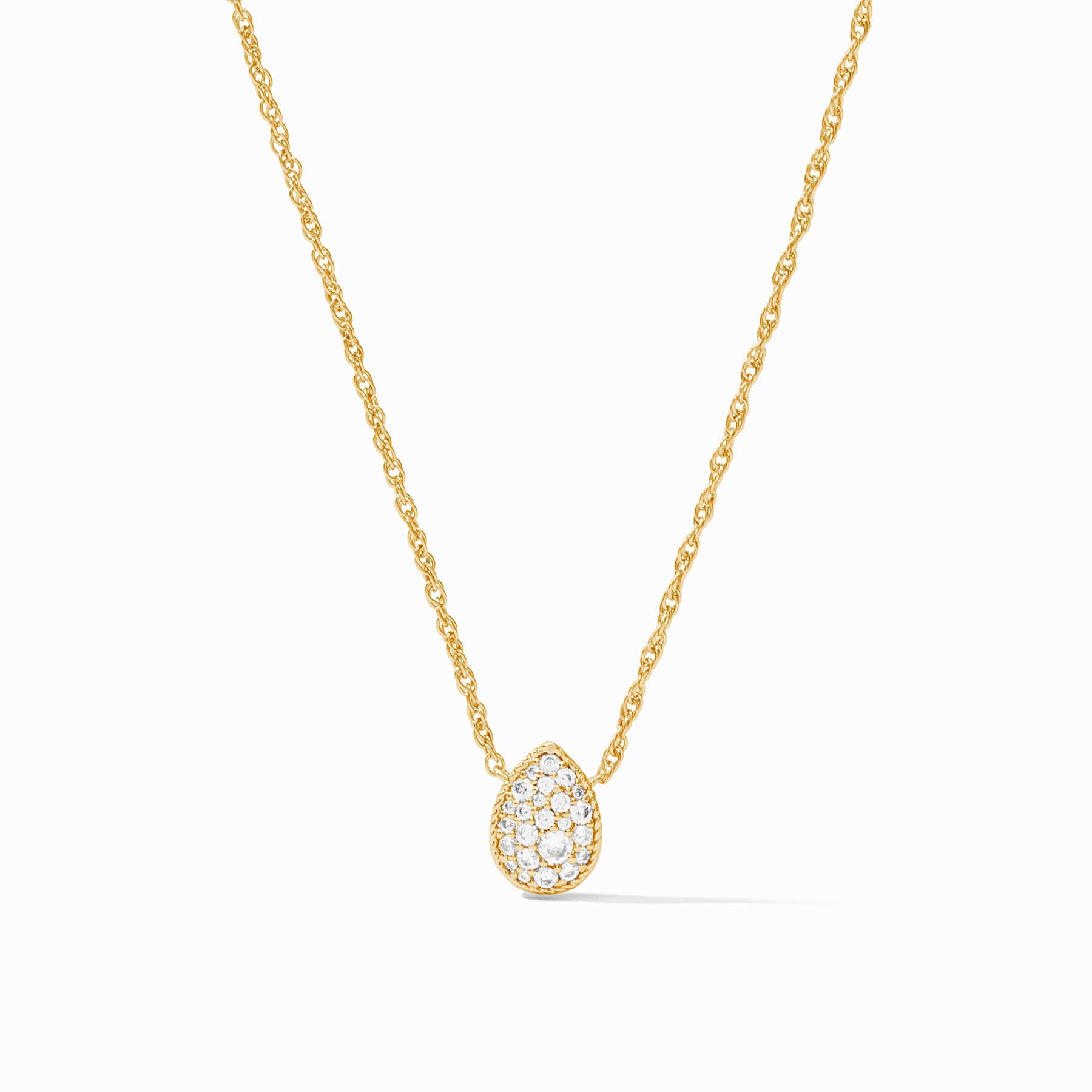 Pavé Teardrop Delicate Necklace