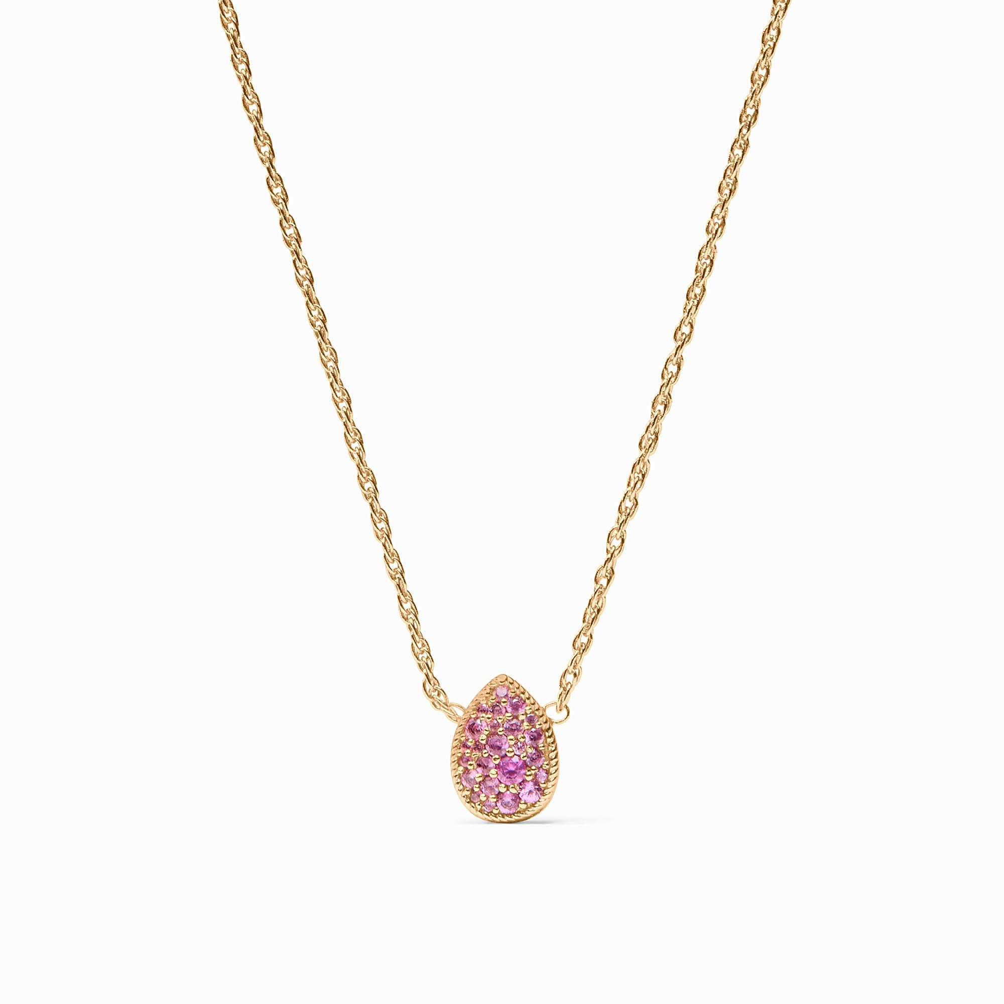 Pavé Teardrop Delicate Necklace