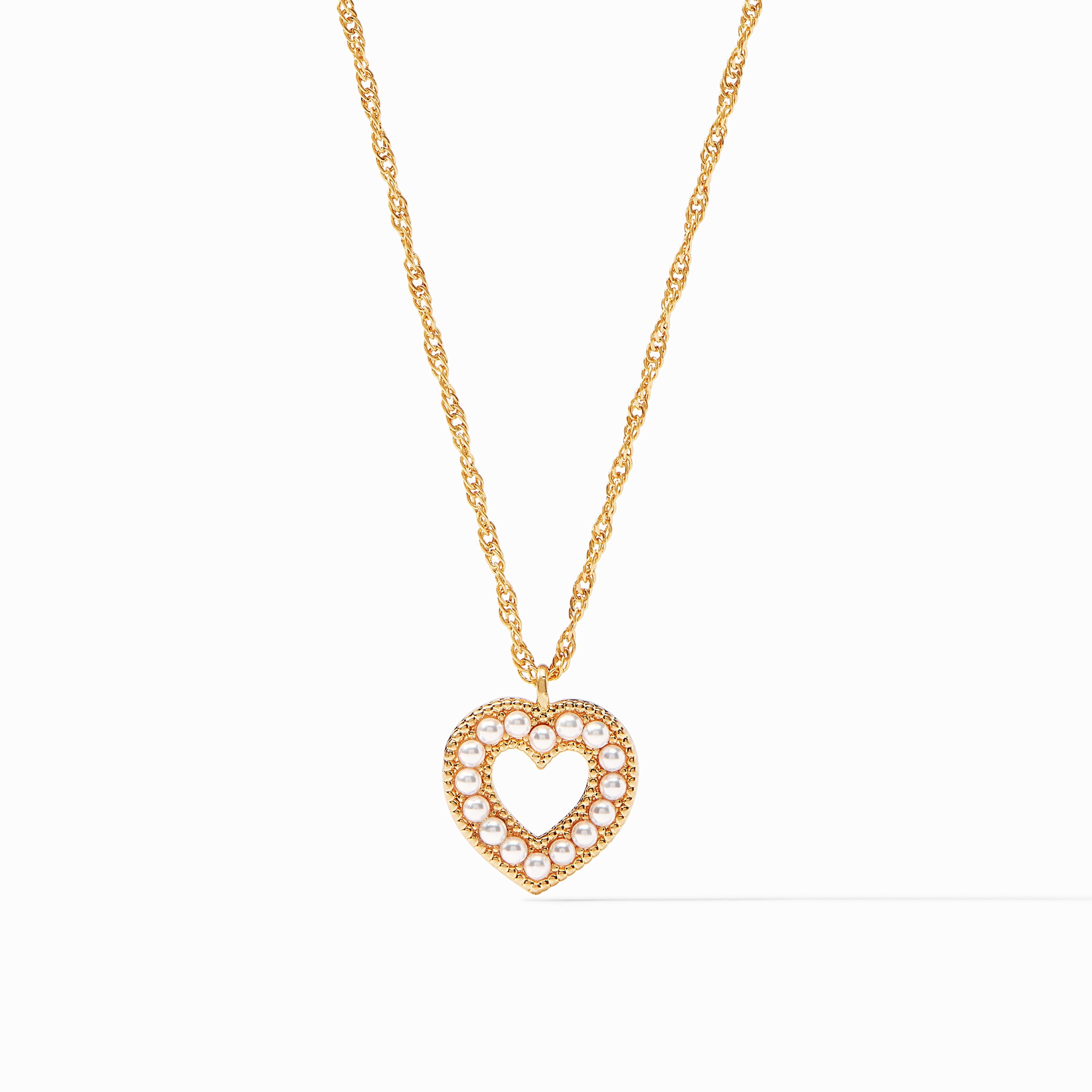 Esme Heart Pearl Solitaire Necklace