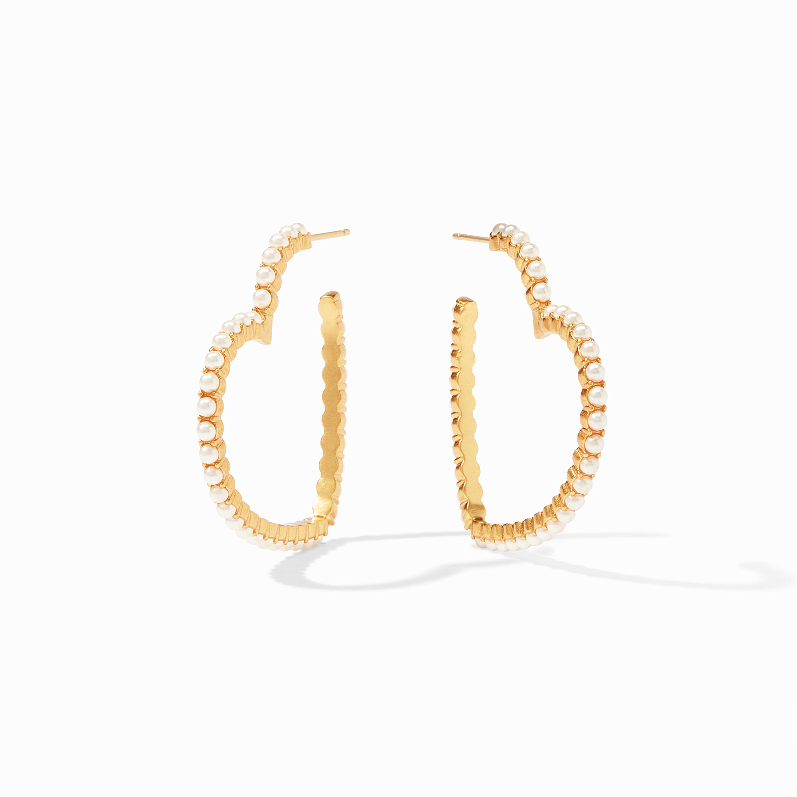 Esme Heart Pearl Hoop