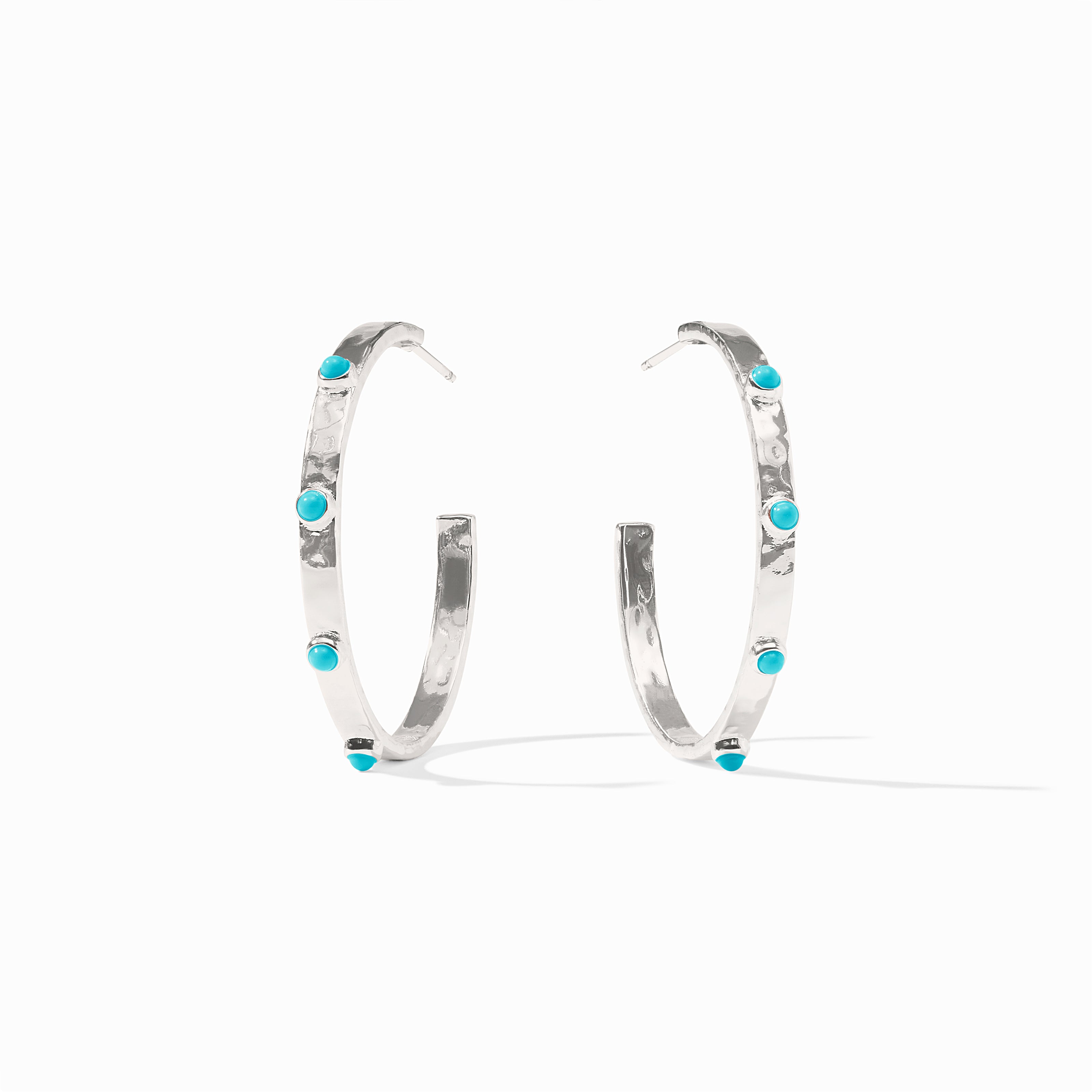 Crescent Stone Hoop